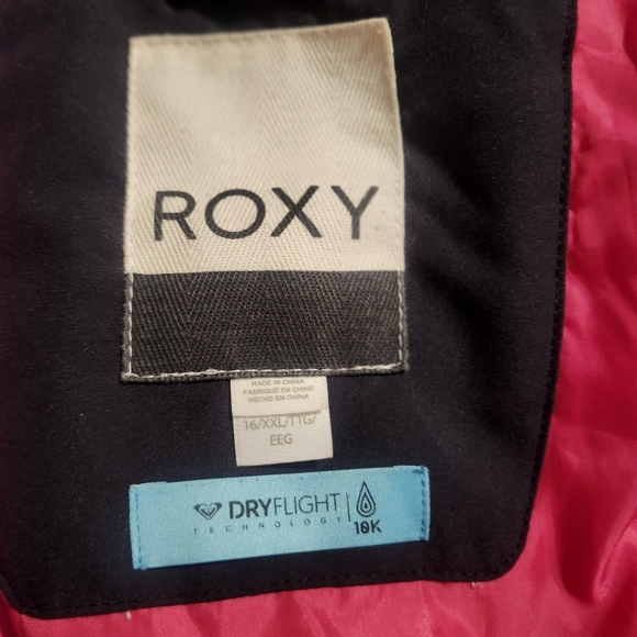 Roxy Multicolor Patterned Ski Jacket Size 16 XXL Girls EUC - Picture 4 of 7